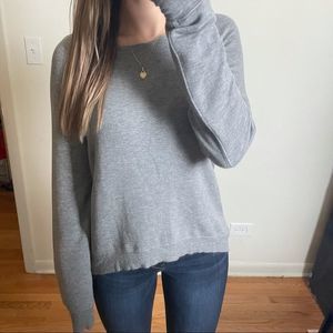 H by Bordeaux Gray Zipper Sweatshirt